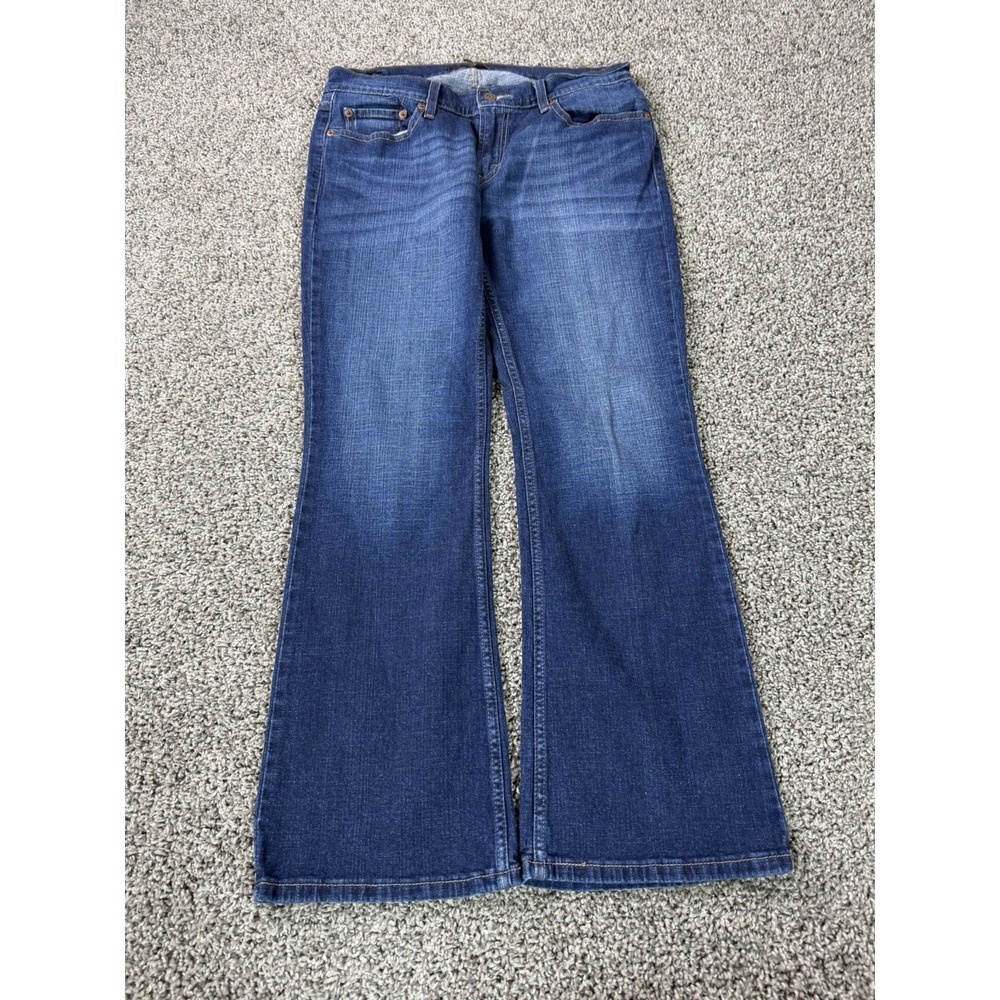 Vintage Y2K Levi's 524 Too Super Low Flare Jeans Women's Size 11 Blue Baggy